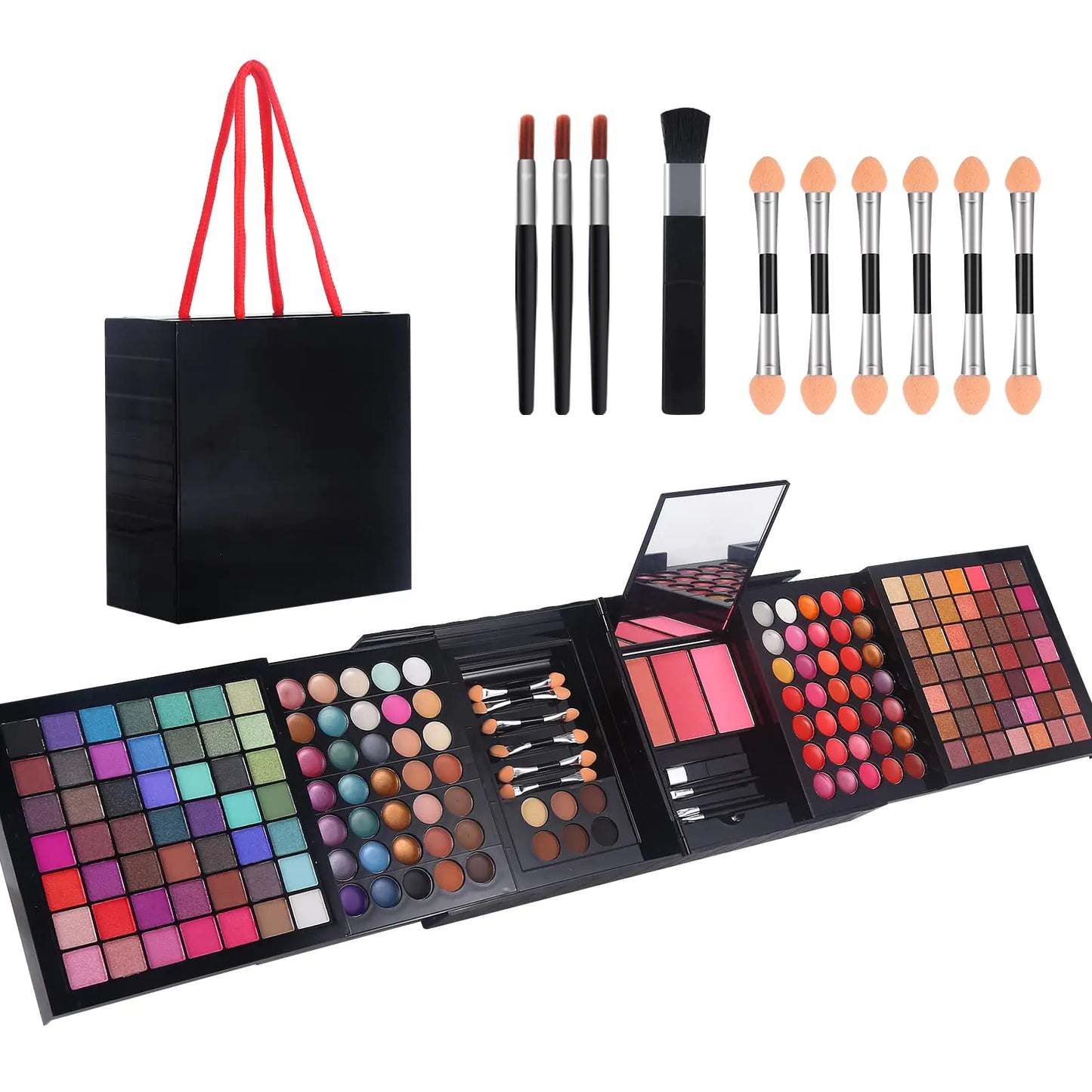 177 Colors Professional Makeup Kit for Women Girls Full Kit Gift Set with Mirror All in One Make up Palette Included Eyeshadow Powder Eye Shadow Gel Lip Gloss Concealer Eyebrow Powder Blush Brushes